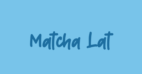 Matcha Latte font thumbnail